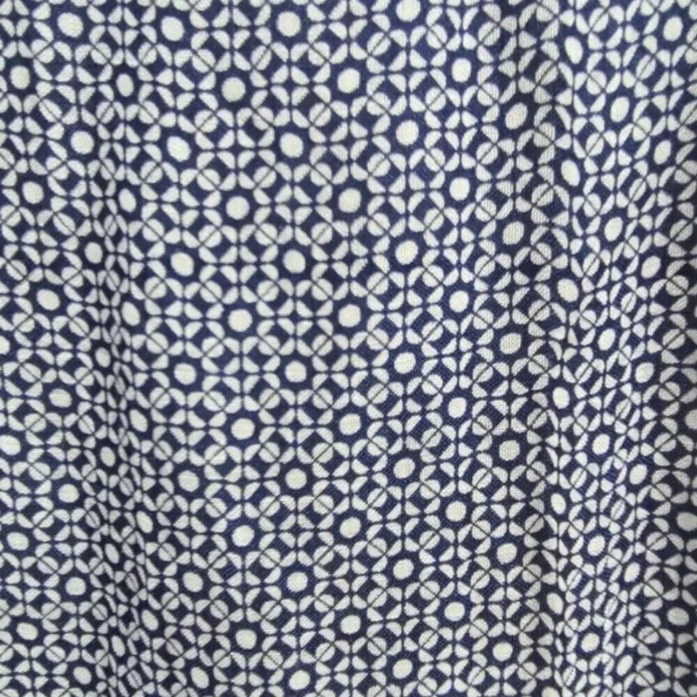J Crew Black White Geometric print with Neon Embroidery Trim